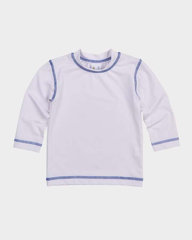 Boy's Contrast Stitched Rashguard Swim Top, Size 9M-3